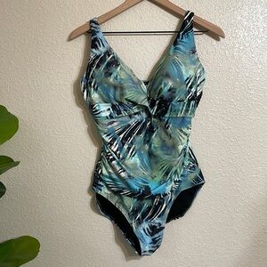 SWIMSUIT for All tropical leaf print